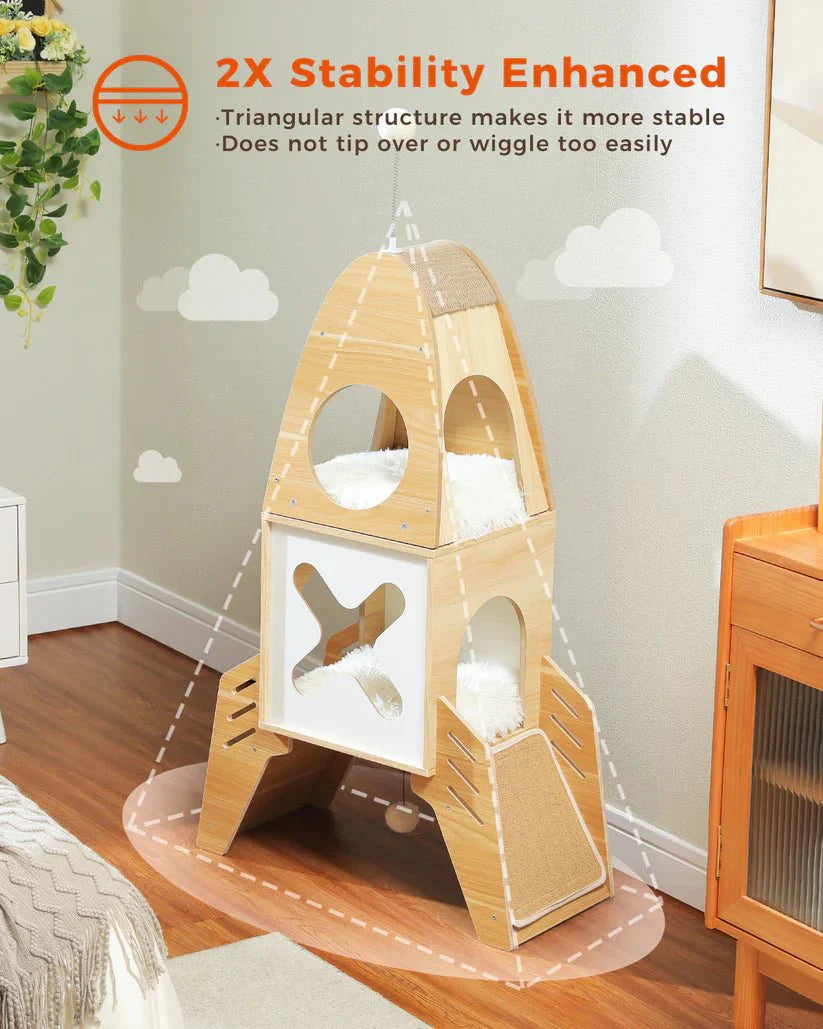 110cm Rocket Cat Tree Tower Scratching Post-2
