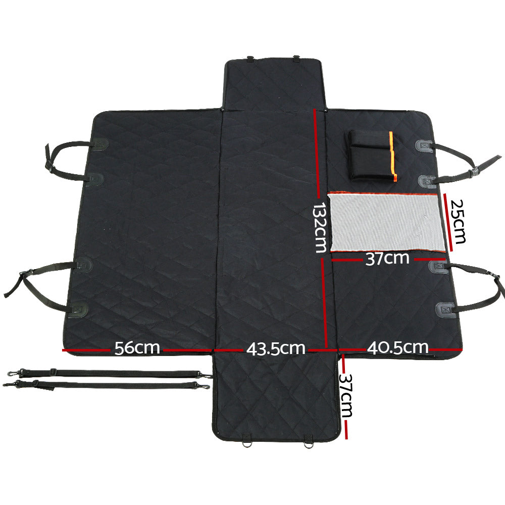 Waterproof Non-Slip Dog Car Seat Cover & Hammock with Safety Belt
