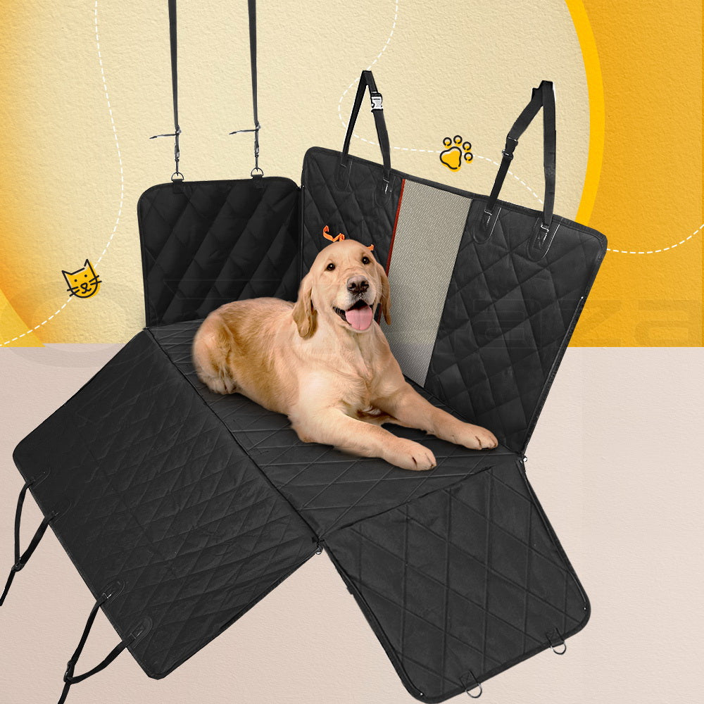Waterproof Non-Slip Dog Car Seat Cover & Hammock with Safety Belt