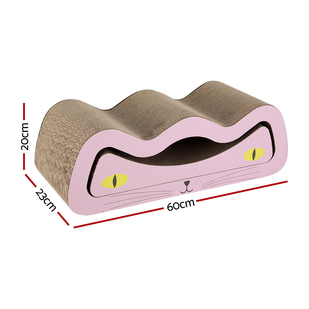 i.Pet Cat Scratching Board – Durable Cardboard Scratcher with Catnip