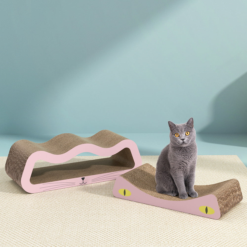 i.Pet Cat Scratching Board – Durable Cardboard Scratcher with Catnip