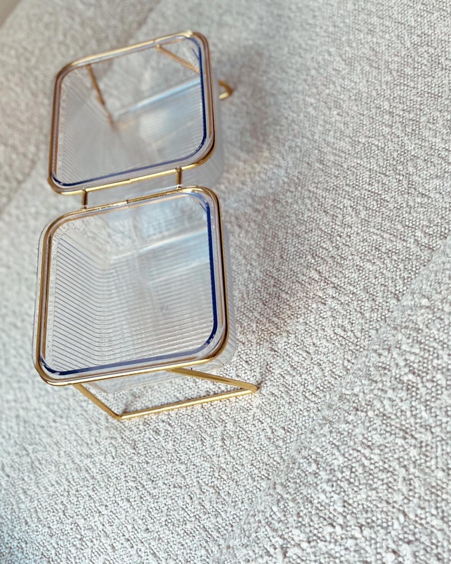Eva Clear Double Pet Bowl in Gold-4
