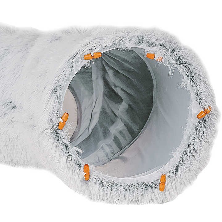 Plush Cat Bed with Hidden Tunnel - Rainbow-4