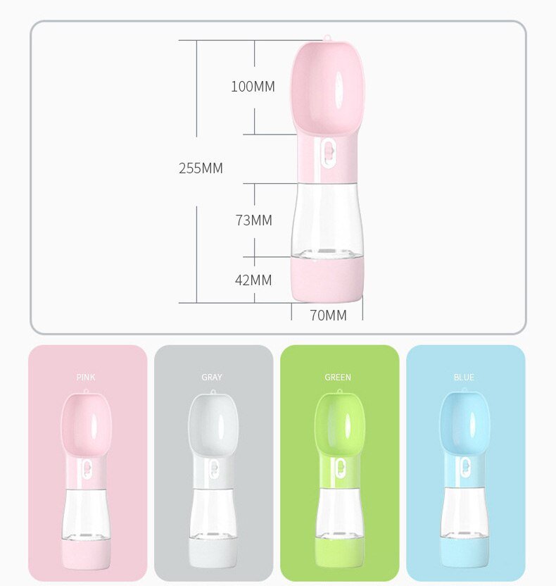 Portable Outdoor Pet Drinking and Feeding Bottle (3 Colours)-6