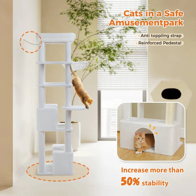 Snow Flake - 170cm Cat Tree Tower Condo-4