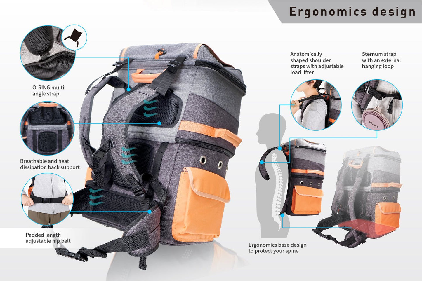 TWO-TIER HANDSFREE PET BACKPACK CARRIER-2