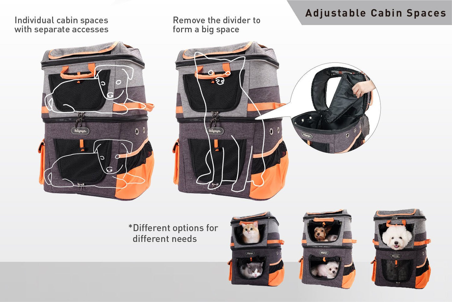 TWO-TIER HANDSFREE PET BACKPACK CARRIER-3