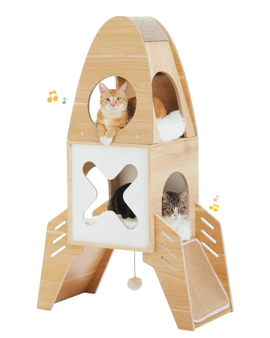 110cm Rocket Cat Tree Tower Scratching Post-0