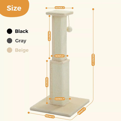 80cm Cat Scratching Tower Post (2 Colours)-3