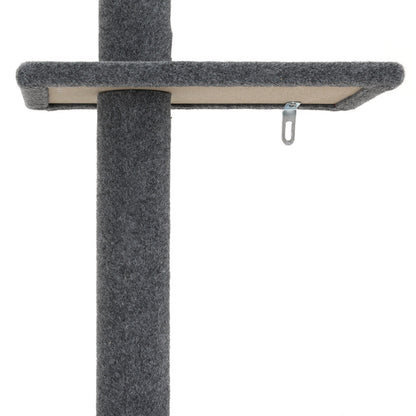 290cm Floor-to-Ceiling Cat Tree Tower with Scratching Posts & Beds – Grey