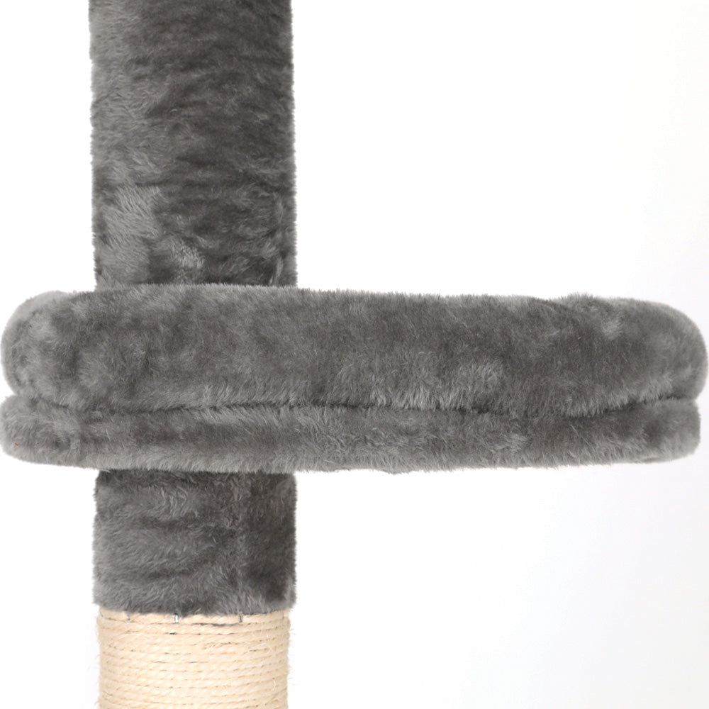 290cm Floor-to-Ceiling Cat Tree Tower with Scratching Posts & Beds