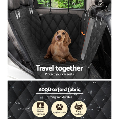 Waterproof Non-Slip Dog Car Seat Cover & Hammock with Safety Belt