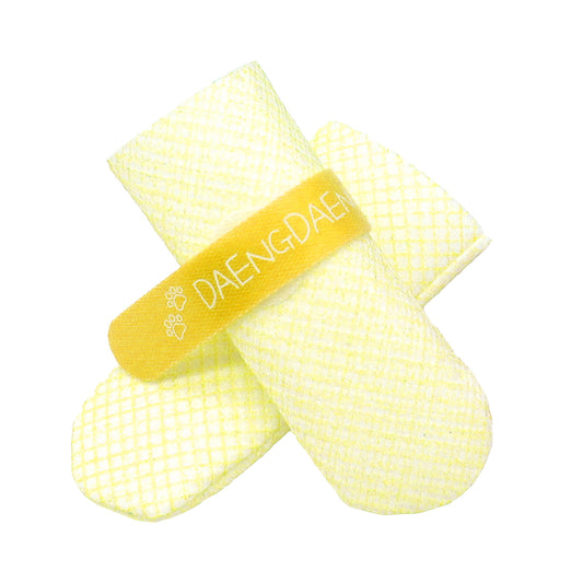 28-Piece Set of Waterproof Dog Boots – Anti-Slip Disposable Pet Socks, S, Yellow