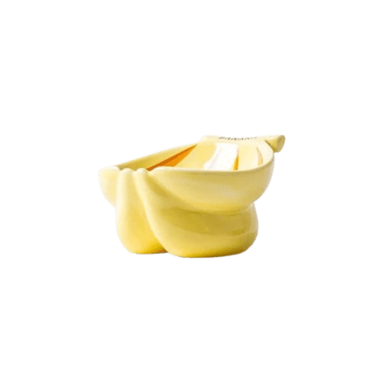 Ceramic Elevated Pet Food Bowl - Banana-0