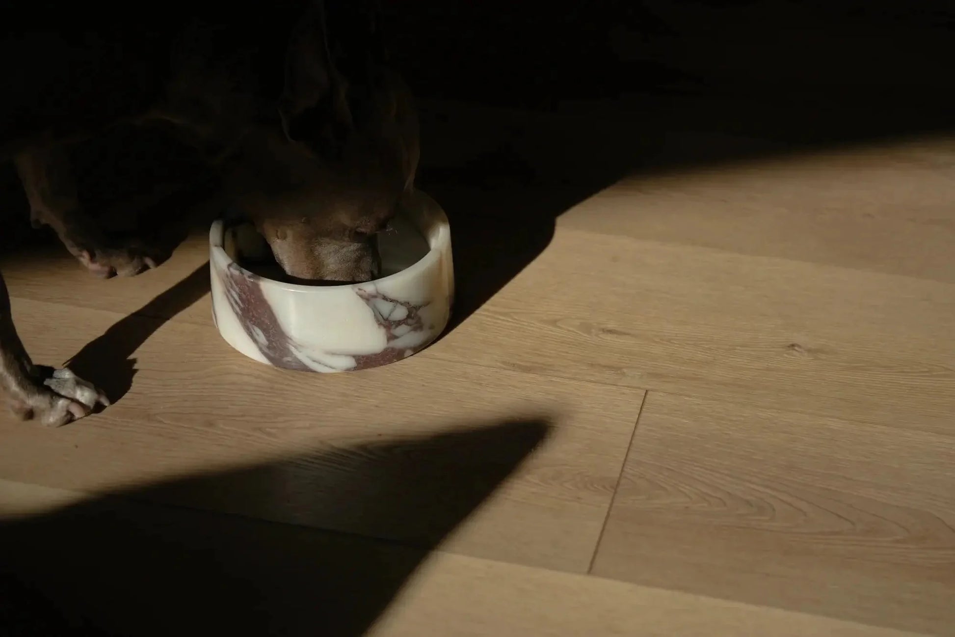 Chloe Marble Double Bowl - with Wooden Stand (PREORDER)-2