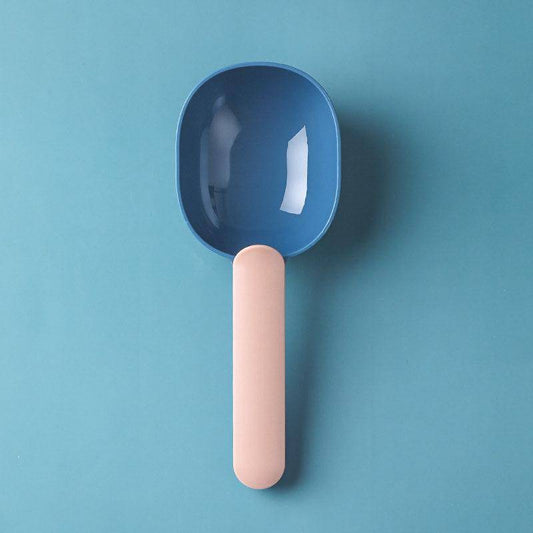 Dog Cat Feeding Scoop Feeder Spoon - Dark Blue/Pink-0