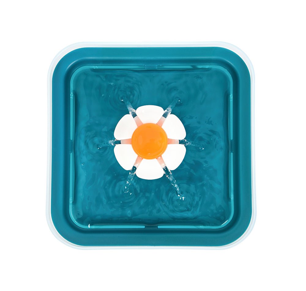 Flower Electric Pet Water Fountain W LED - Green-1