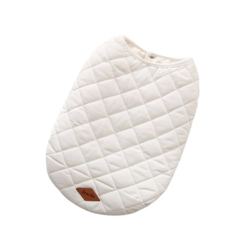 Padded Luxe Dog Vest - White-0