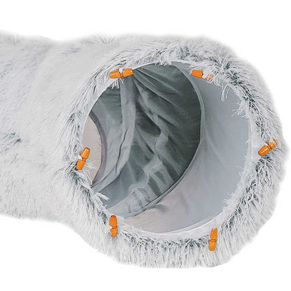 Plush Cat Bed with Hidden Tunnel - Rainbow-4