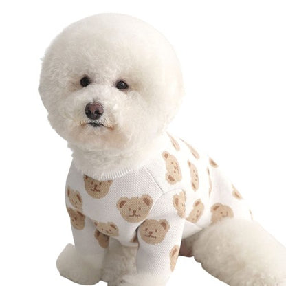 Pup Print Cotton Dog Sweater-0
