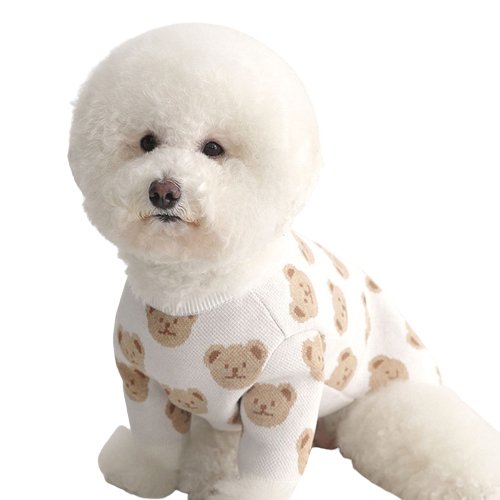 Pup Print Cotton Dog Sweater-0