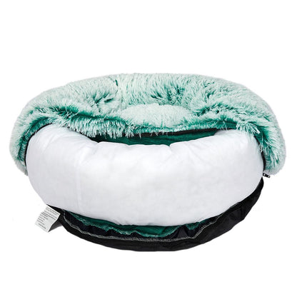 Soothing Calming Donut Pet Bed in Teal-1